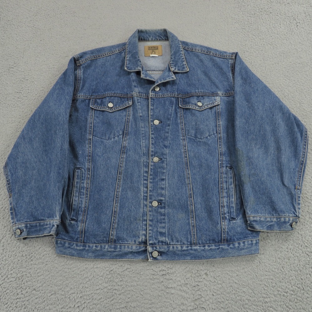 VTG Gap Denim Trucker Jacket Mens Large USA Blue Type 3 Workwear Distressed